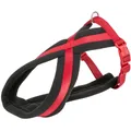 Nylongeschirr PREMIUM gefüttert – rot M-L: Brustumfang: 50–90 cm/25 mm